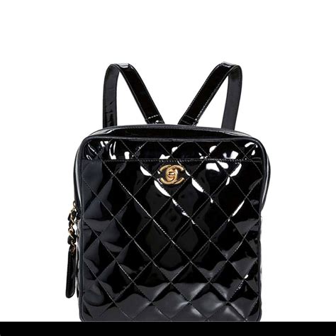 chanel patent handbag|chanel patent leather backpack.